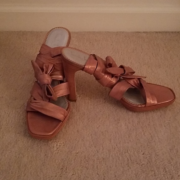 Vintage Nicole Miller Leather Wrap Sandals - Picture 5 of 8
